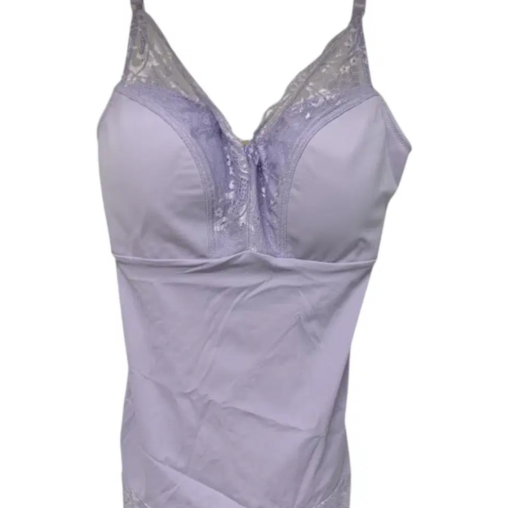 Rhonda Shear Elegant Lavender Lace Trim smoothing Camisole medium
